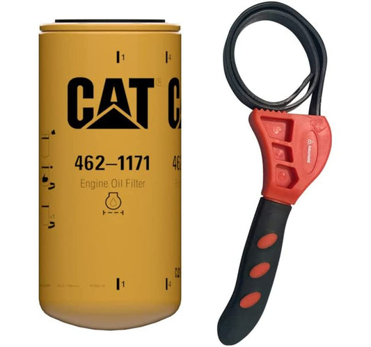 Caterpillar 462-1171 Engine Oil Filter w/IHD Strap Wrench Bundle