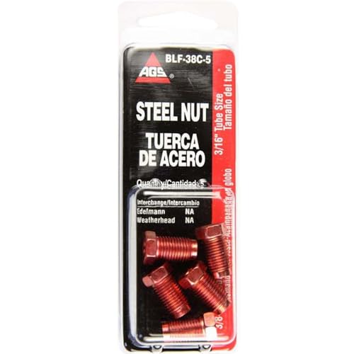 AGS BLF-38C-5 Brake Line Fitting, 5 Pack
