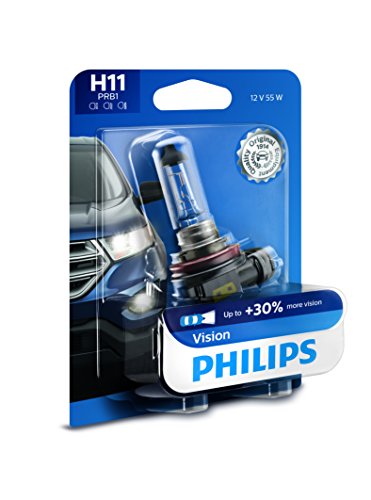 Philips Automotive Lighting H11 Vision Upgrade Automotive Replacement Headlight Bulb, for High Beam, Low Beam, and Fog Positions (Pack of 1)