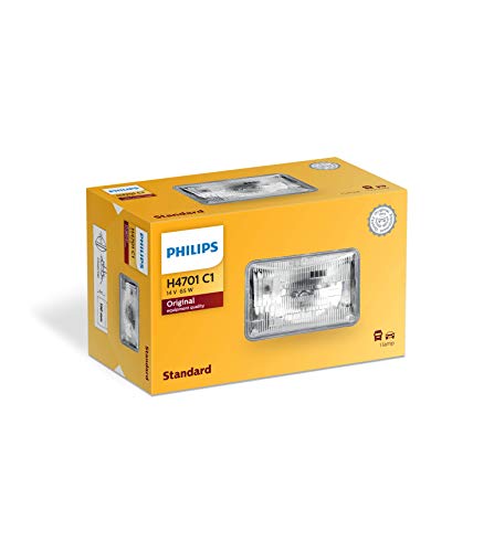Philips H4701C1 Standard Halogen Sealed Beam headlamp, 1 Pack