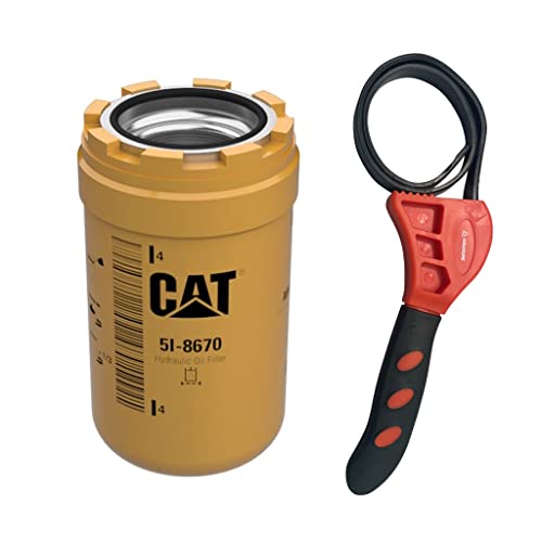 Caterpillar 5I-8670 Hydraulic Oil Filter Advanced High Efficiency w/IHD Strap Wrench Bundle (1)