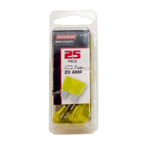 Hardware Machinery 68162 ATO Fuse 20-Amp, 25-Piece