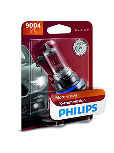 Philips 9004 X-tremeVision Upgrade Headlight Bulb with up to 100% More Vision, 1 Pack