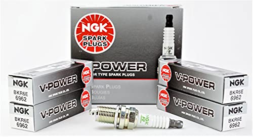 NGK 6962 V-Power Spark Plug - BKR6E, 4 Pack