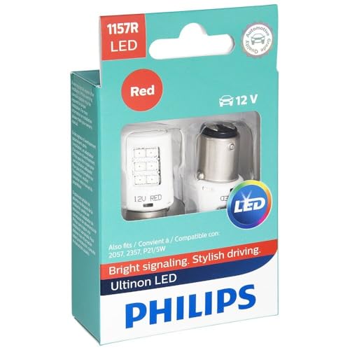 Philips 1157RLED Ultinon LED (Red), 2 Pack