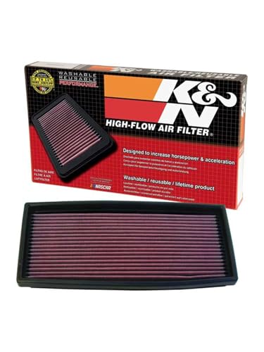 K&N High-Flow Original Lifetime Engine Air Filter: Increase Power: Premium, Washable: Compatible with 1987-1997 FORD: (See Product Descriptions for Select Models), 33-2023