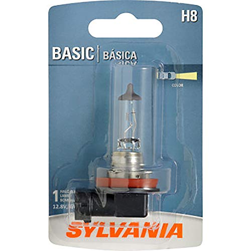 SYLVANIA - H8 Basic - Halogen Bulb for Headlight, Fog, Daytime Running Lights, and Cornering Applications (Contains 1 Bulb)