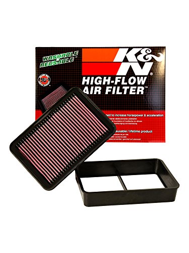 K&N Engine Air Filter: Reusable, Clean Every 75,000 Miles, Washable, Premium, Replacement Car Air Filter: Compatible with 2006-2017 Mitubishi (Lancer, VIII, Evolution, Raliart, Outlander,ASX), 33-2392