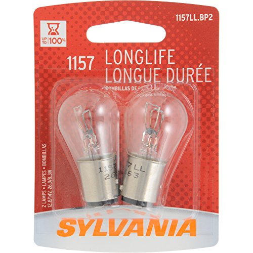 SYLVANIA 1157 Long Life Miniature Bulb, (Contains 2 Bulbs)
