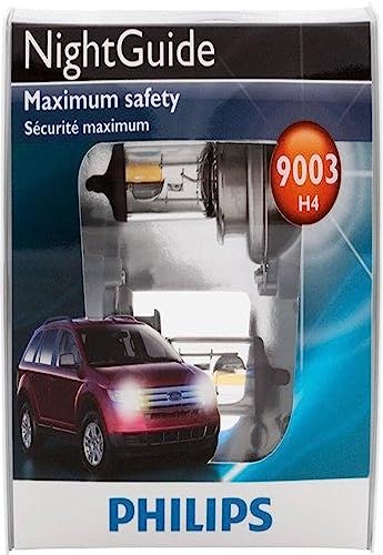 Philips 9003 NightGuide Headlight Bulb, Pack of 2