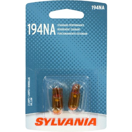 SYLVANIA 194NA Natural Amber Basic Miniature Bulb, (Contains 2 Bulbs)