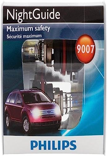 Philips 9007 NightGuide Headlight Bulb, Pack of 2