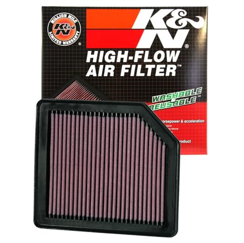 K&N High-Flow Original Lifetime Engine Air Filter: Increase Power & Acceleration, Washable, Premium, Replacement Car Air Filter: Compatible with 2005-2014 Honda (Civic, Crossroad, FR-V), 33-2342
