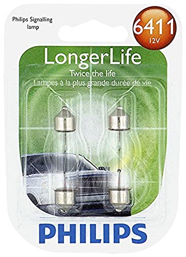 Philips Automotive Lighting 6411 LongerLife Miniature Bulb, 2 Pack,6411LLB2