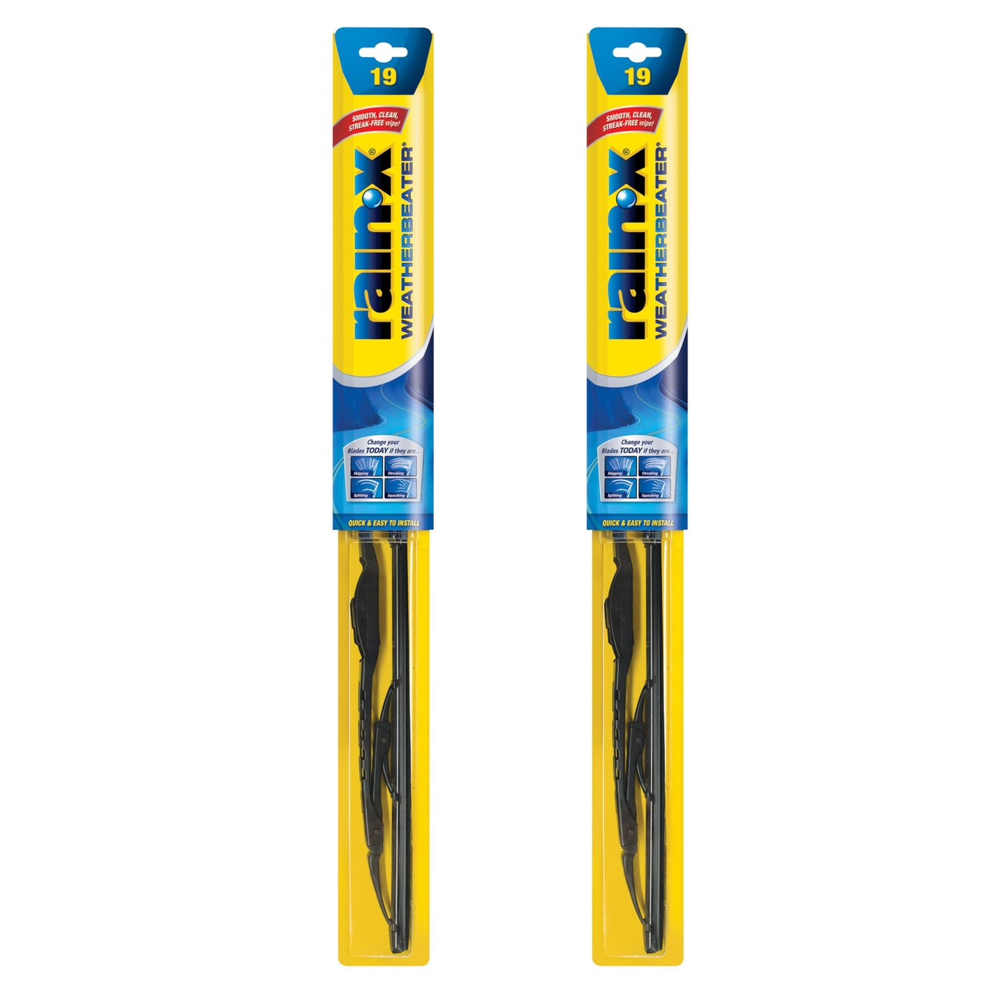 Rain-X - 820153 WeatherBeater Wiper Blade, 19" - 2 Pack