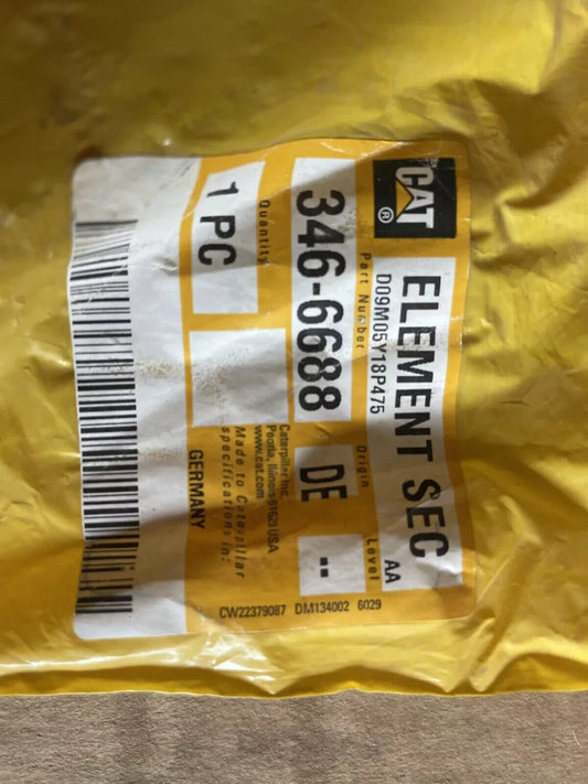 CAT Sec Air Cleaner Filter, Part# 346-6688, New, Unused, Caterpillar