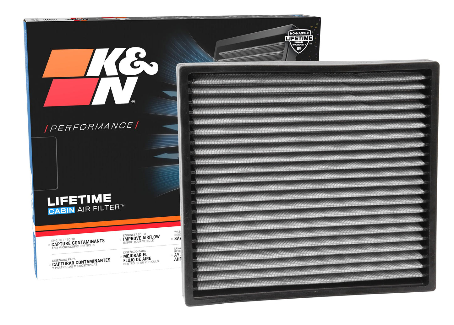 K&N LIFETIME Cabin Air Filter: Premium, Washable, Clean Air for your Cabin: Compatible with 2006-2019 Chervolet/Hyundai/KIA: (See Product Deswcription for Select Models), VF2016