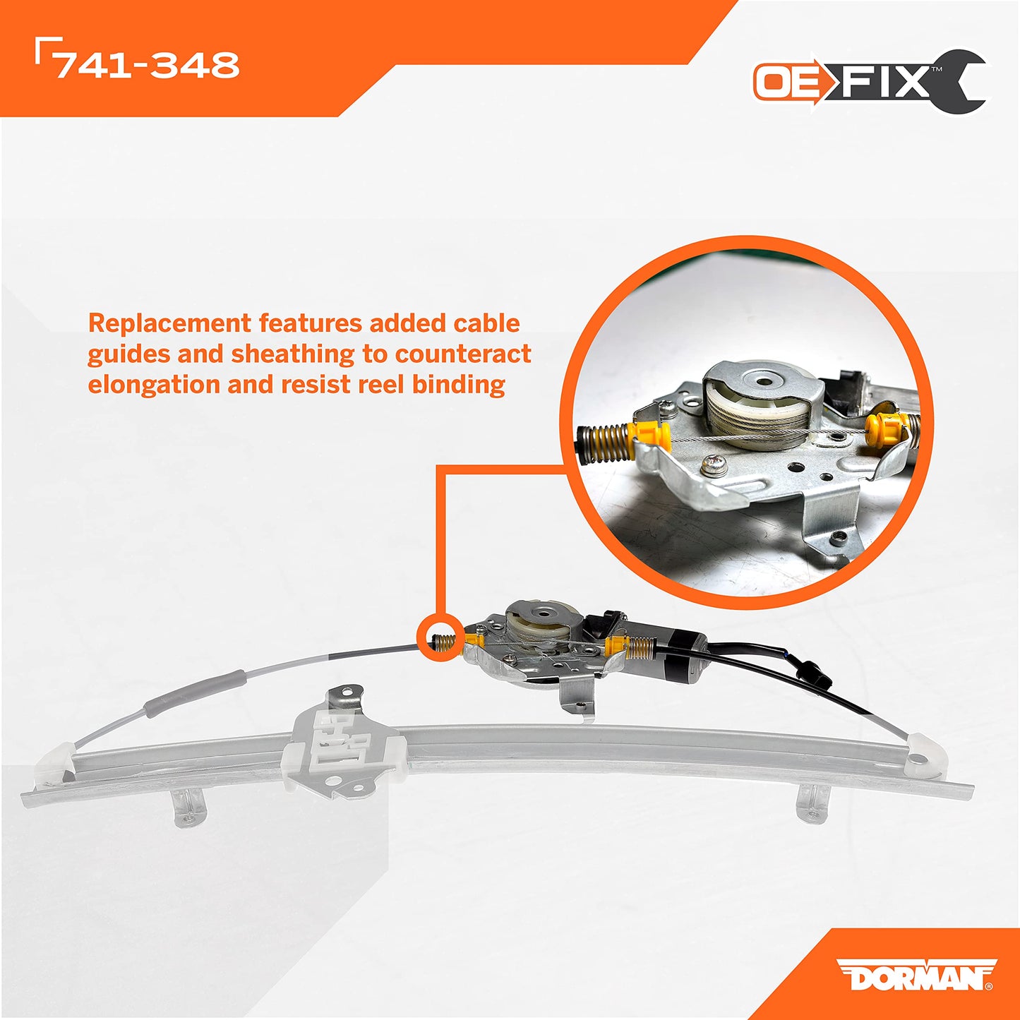 Dorman 741-348 Front Driver Side Power Window Regulator and Motor Assembly Compatible with Select Nissan Models (OE FIX)