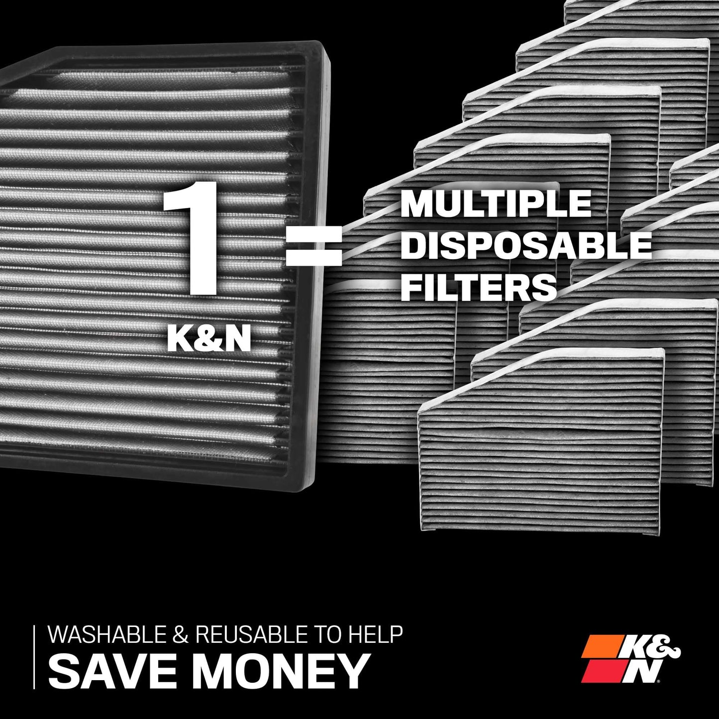 K&N Cabin Air Filter: Premium, Washable, Clean Airflow to your Cabin Air Filter Replacement: Designed for Select 2005-2010 DODGE/CHRYSLER (Challenger, Charger, Magnum, 300, 300C), VF3007