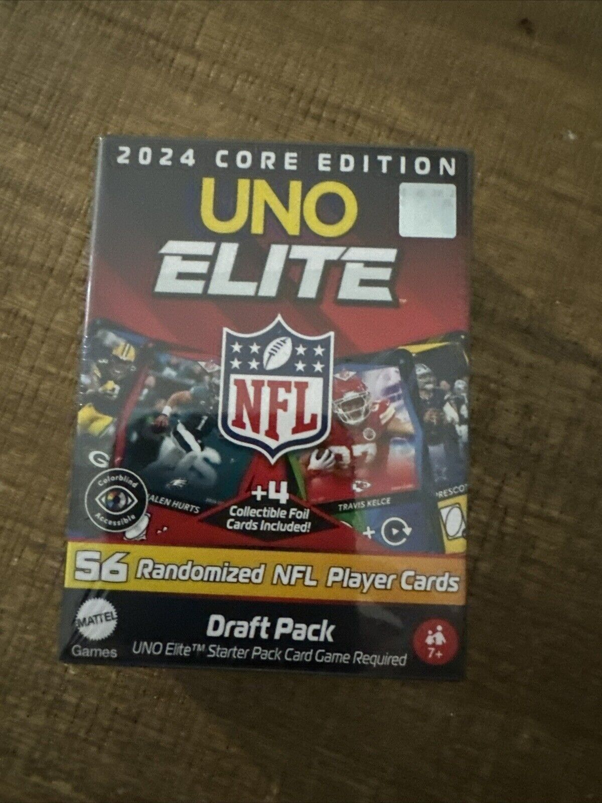 2024 NFL UNO Elite  Starter Pack and Draft pack - 8 collectible Foil Cards Incl.