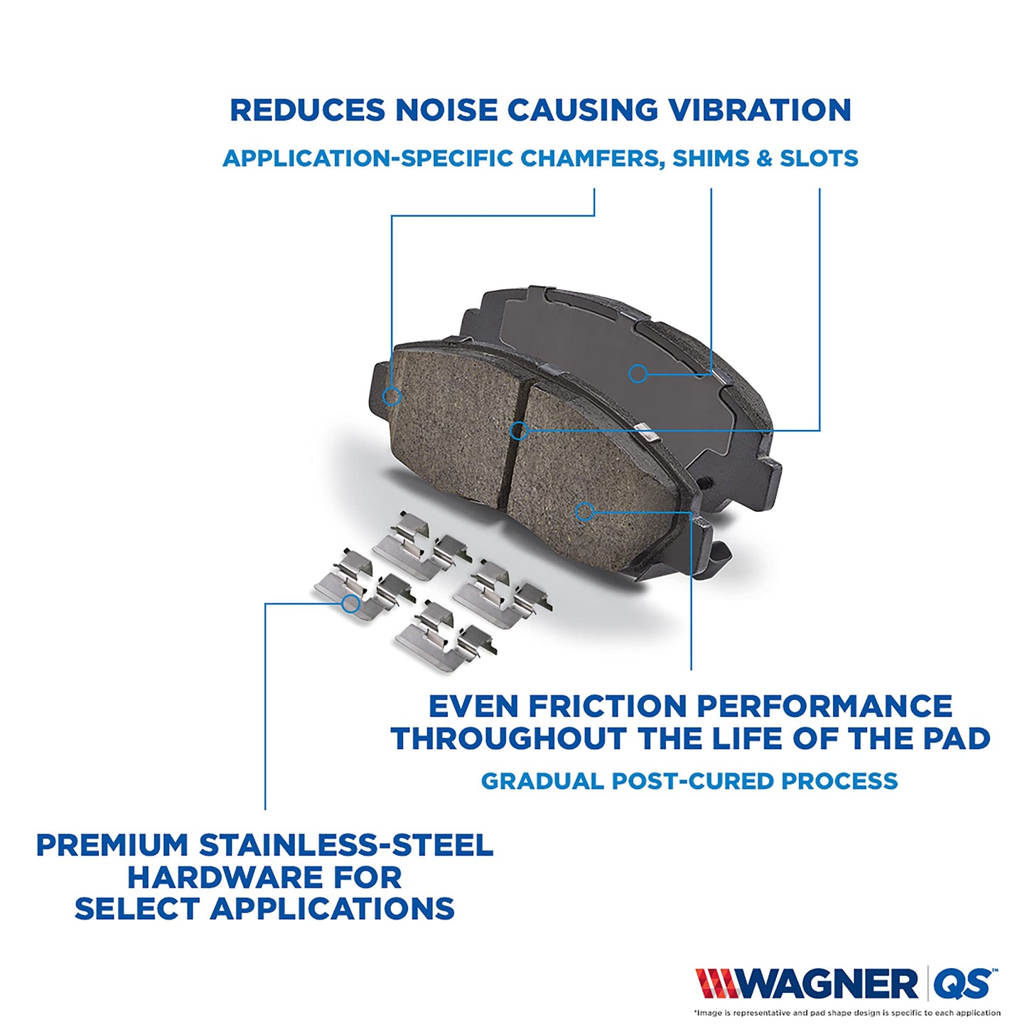 Wagner QuickStop ZD770 Rear Disc Brake Pad Set for 2003 Subaru Forester