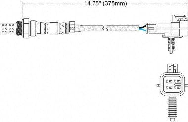 Walker Products 250-24018 4-Wire Oxygen Sensor